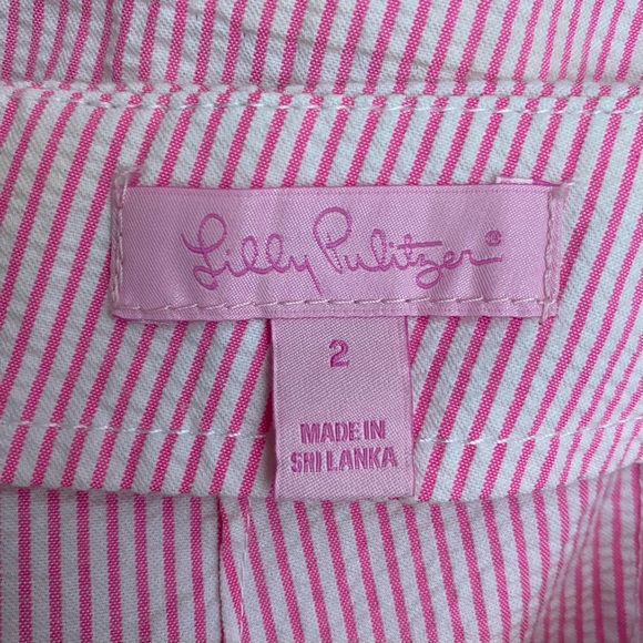 Lilly Pulitzer Liza Seersucker Shorts Pink - Picture 5 of 7